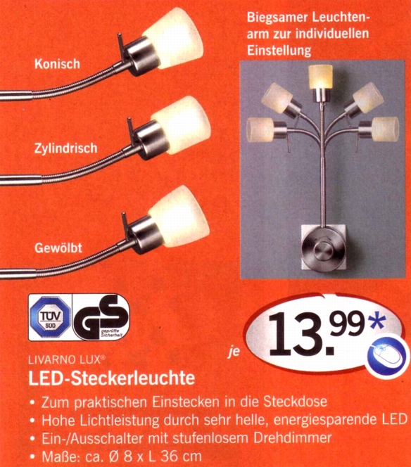 Lidl-LED-Steckerleuchte