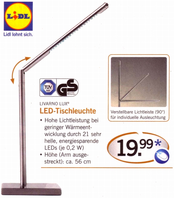 Lidl-LED-Tischleuchte